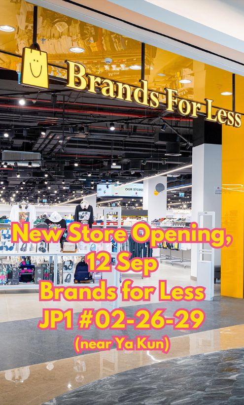 Brands For Less Opening on 12 Sep!